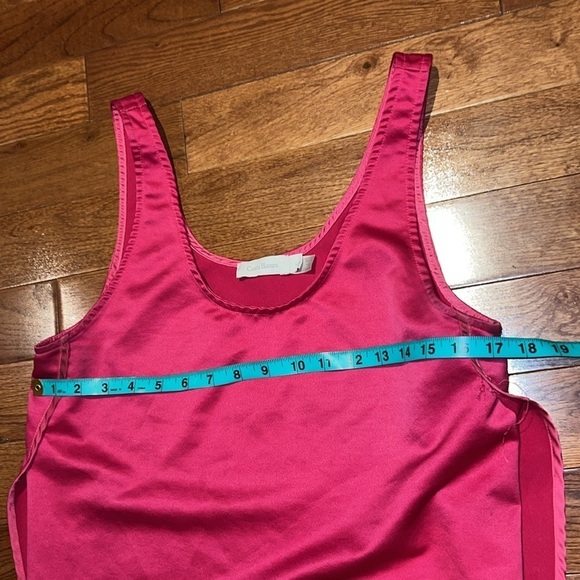 Costa Blanca pink satin  vintage style tank top blouse Sz L - Picture 5 of 11